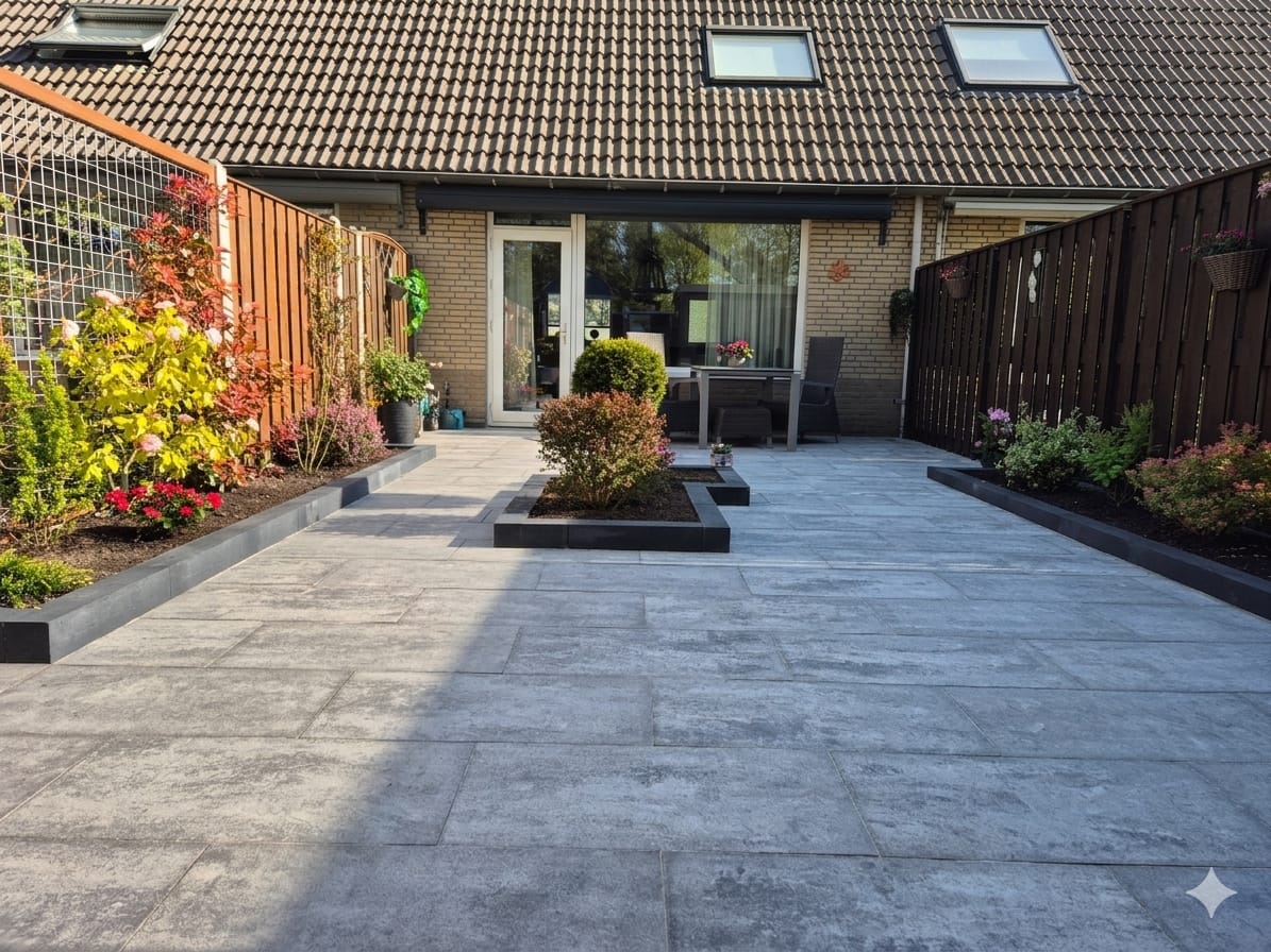 Afbeelding van project Moderne tuinaanleg met rust en ruimte in Hoogvliet