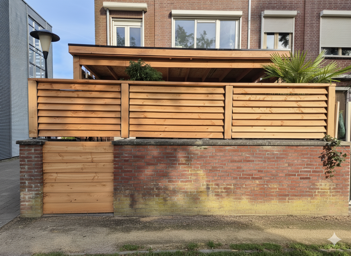 Afbeelding van project Project: Kleine tuin met overkapping van Douglas hout